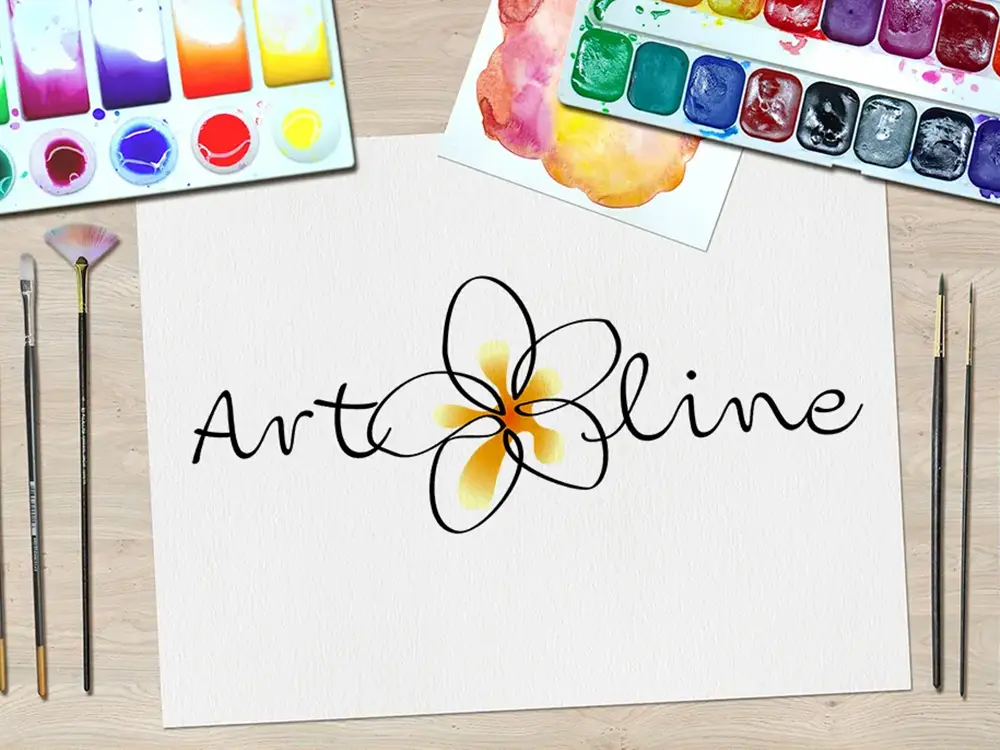 Le studio de communication freelance conçoit un logo pour Art-line, Arline Brette