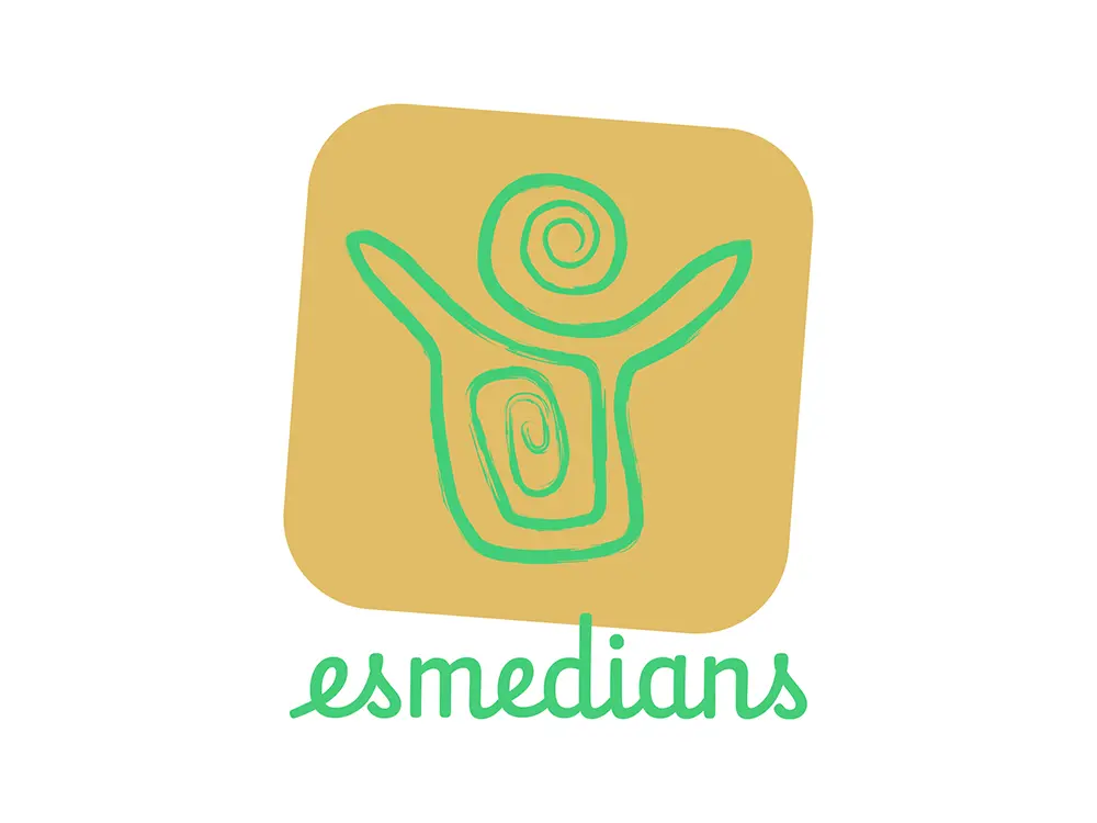 Le studio de communication freelance fait un logo pour esmedians, médiation interculturelle