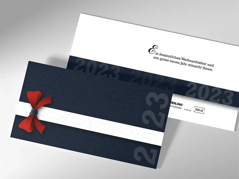 Le studio de communication freelance a conçu la carte de vœux de selo France et Allemagne