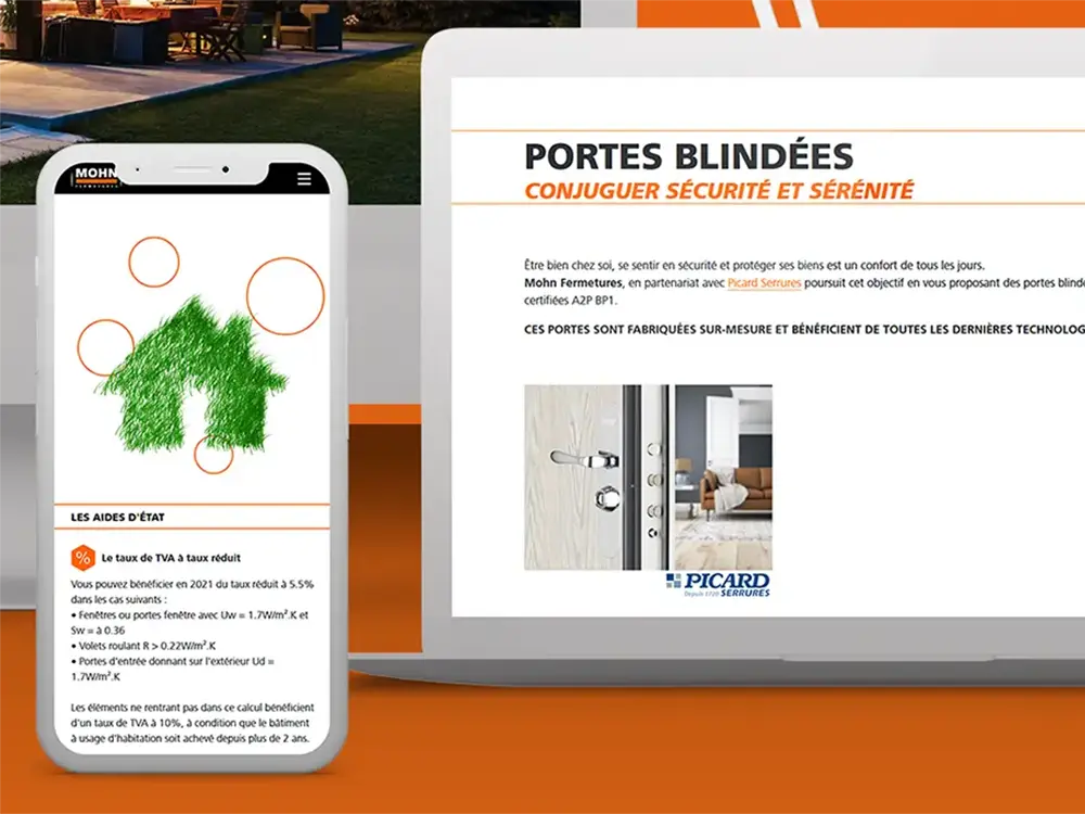 Le studio de communication freelance conçoit le site web de Mohn Fermetures pour Antidote - Selo