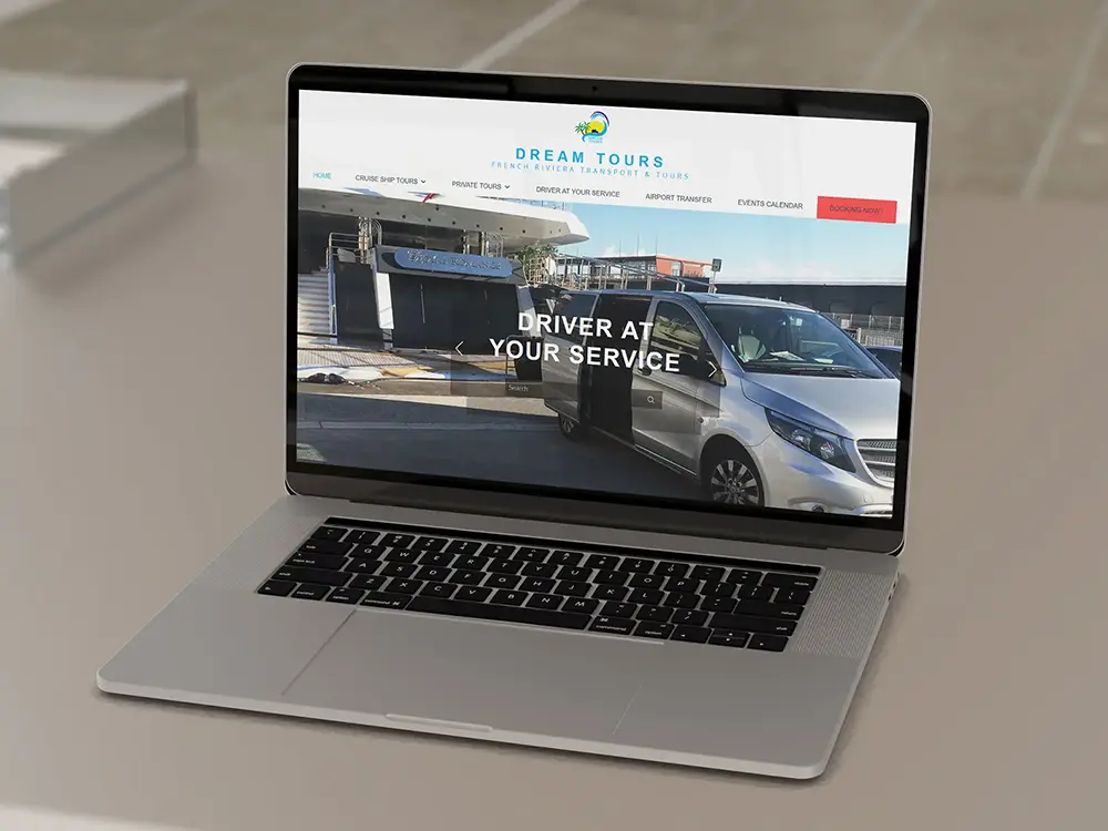 Le studio de communication freelance conçoit le site web de Dream Tours