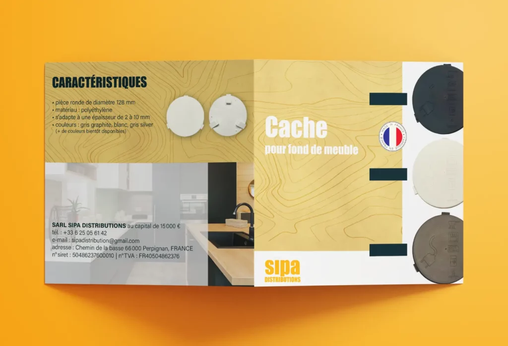 création d'un dépliant en 3 langues pour Sipa Distributions en France