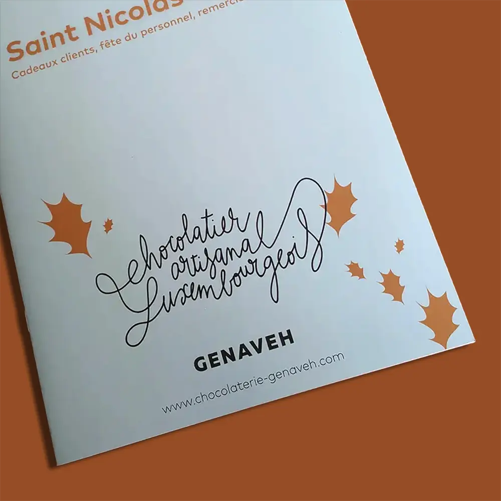 Le studio graphique e-conique conçoit le catalogue de Noël d'une chocolaterie