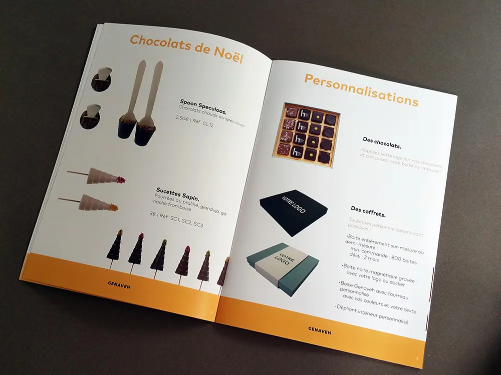 Le studio graphique e-conique communication conçoit le catalogue des fêtes d'une société luxembourgeoise
