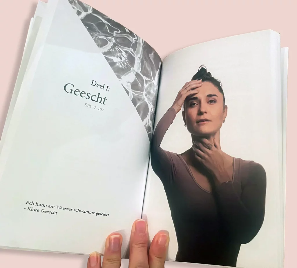 le studio e-conique a conçu le layout complet d'un roman autobiographique luxembourgeois.