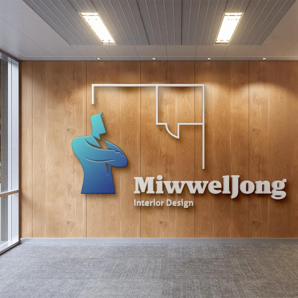 Conception graphique d'un logo pour un architecte d'intérieur qui démarre son activité au Grand-Duché.