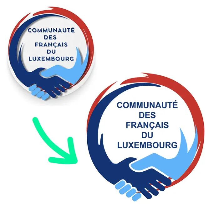 Logo vectorisé pour professionnaliser les supports de communication d'une organisation bénévole au Luxembourg.